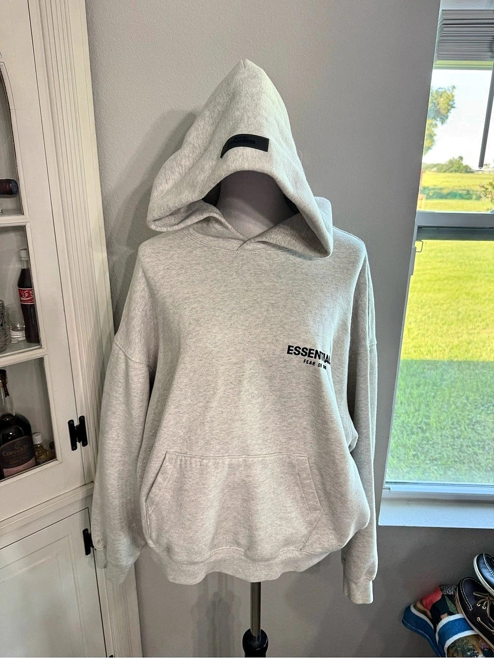 ESSENTIALS Fear of God Essentials Pullover Hoodie Gray Pullover Hoodie Size